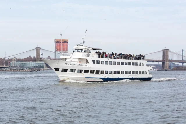 Hornblower Serenity cruising in New York Harbor